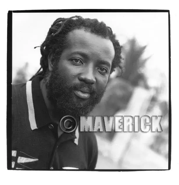 The great Freddie McGregor caught in a relaxed mood outside Gussie Clarke's (then-new) Anchor studio in uptown Kingston.